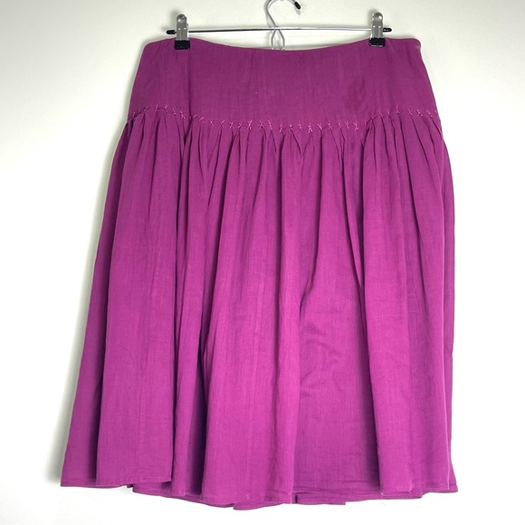LAUREN RALPH LAUREN Womens Light Flowy Purple Magenta Skirt Lined Size 12 Petite - Picture 1 of 8